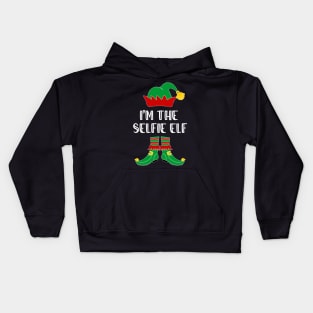 I'm The Selfie Elf Matching Family Group Christmas Kids Hoodie